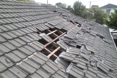 storm damage to roof